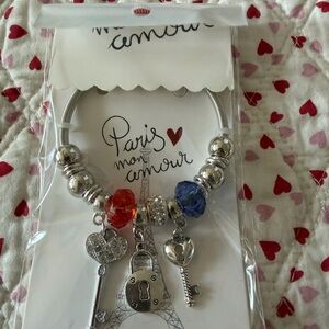 Silver Bracelet with Red and Blue  All accessories on page 1 for $8 or 3 for $20